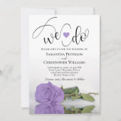 行くぞ！ラベエレガントンダーパープルバラシック結婚ズ 招待状 (正面)