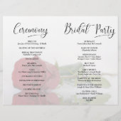 行くぞ！レッドロエレガントーズDIYフォールド結婚式 プログラム (裏面)