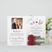 行くぞ!レッドロエレガントーズDIYフォールド結婚式 プログラム (スタンド正面)