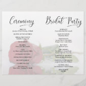 行くぞ!レッドロエレガントーズDIYフォールド結婚式 プログラム (裏面)