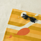 行くぞ！レトロバルーンパターン ビーチタオル (インサイチュ)