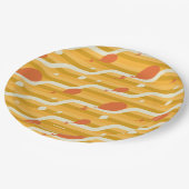 行くぞ！レトロバルーンパターン ペーパープレート (アングル)