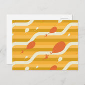 行くぞ!レトロバルーンパターン ポストカード (正面/裏面)