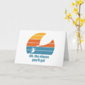 行くぞ!レトロ夕日 カード (黄色い花)