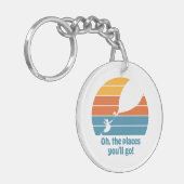 行くぞ！レトロ夕日 キーホルダー (正面左)