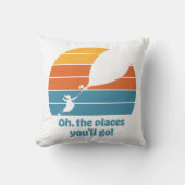 行くぞ！レトロ夕日 クッション (正面)