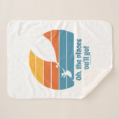 行くぞ！レトロ夕日 シェルパブランケット (正面(横))