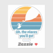 行くぞ！レトロ夕日 シール (シート)