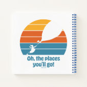 行くぞ！レトロ夕日 ノートブック (裏面)