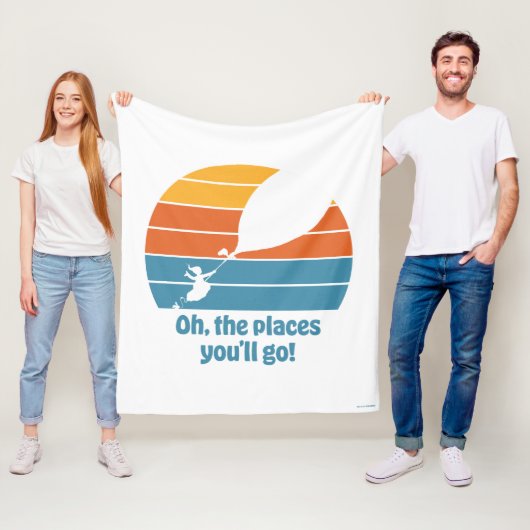 行くぞ！レトロ夕日 フリースブランケット (インサイチュ)