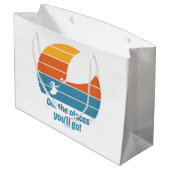 行くぞ！レトロ夕日 ラージペーパーバッグ (裏面アングル)