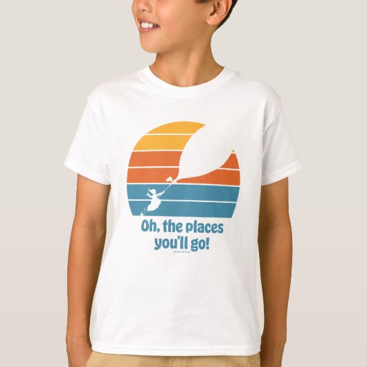 行くぞ！レトロ夕日 Tシャツ (正面)