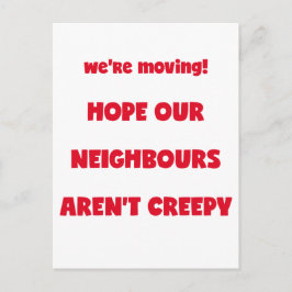 行くぞ！ |不気味な隣人 – おもしろい引用文 案内ポストカード