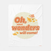 行くぞ！「何疑問に思の来望み」 フリースブランケット (正面)