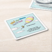 行くぞ！卒業 スクエアペーパーコースター (アングル)