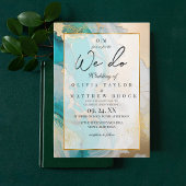 行くぞ！大理石モダンターコイズと金ゴールド結婚ズ 招待状