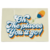 行くぞ！引用文（バルーン付き） ラージペーパーバッグ (正面)