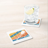 行くぞ！「旅が待つこと」 スクエアペーパーコースター (インサイチュ)