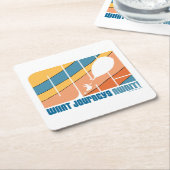 行くぞ！「旅が待つこと」 スクエアペーパーコースター (アングル)