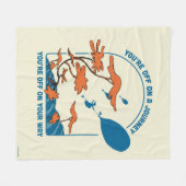 行くぞ!「旅の途中で」 フリースブランケット (正面(横))