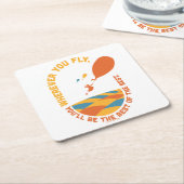 行くぞ！「最高のの最高の」 スクエアペーパーコースター (アングル)