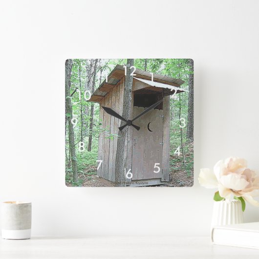 行くぞ！森の中の家の壁時計 スクエア壁時計 (ホーム)