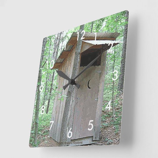 行くぞ!森の中の家の壁時計 スクエア壁時計 (傾斜)