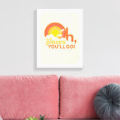 行くぞ！横向きタイポグラフィ キャンバスプリント (インサイチュ (リビング))