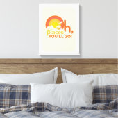 行くぞ！横向きタイポグラフィ キャンバスプリント (インサイチュ (寝室))