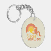 行くぞ！横向きタイポグラフィ キーホルダー (正面左)