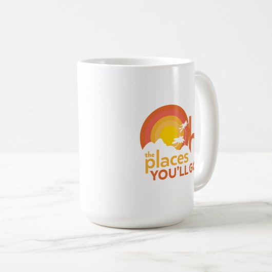 行くぞ！横向きタイポグラフィ コーヒーマグカップ (正面右)