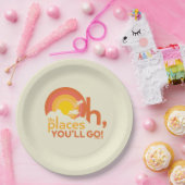 行くぞ！横向きタイポグラフィ ペーパープレート (パーティー)