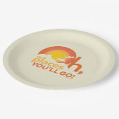 行くぞ！横向きタイポグラフィ ペーパープレート (アングル)