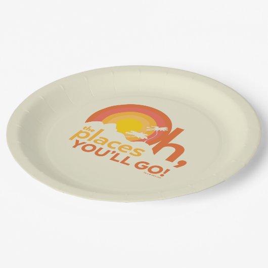 行くぞ！横向きタイポグラフィ ペーパープレート (アングル)