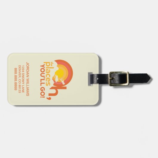 行くぞ！横向きタイポグラフィ ラゲッジタグ (正面横)