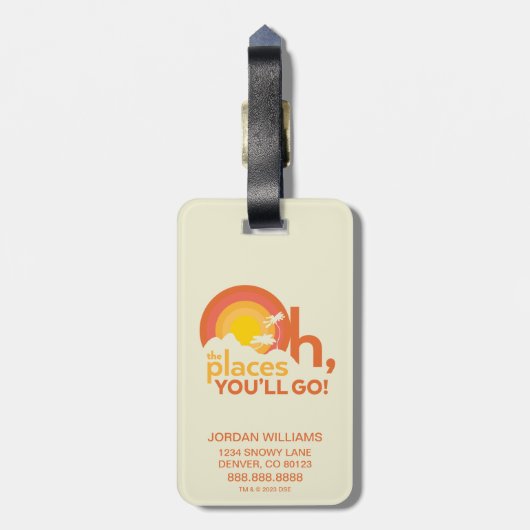 行くぞ！横向きタイポグラフィ ラゲッジタグ (裏面縦)