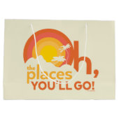 行くぞ！横向きタイポグラフィ ラージペーパーバッグ