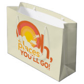 行くぞ！横向きタイポグラフィ ラージペーパーバッグ