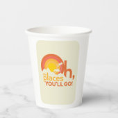 行くぞ！横向きタイポグラフィ 紙コップ (正面)