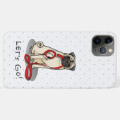 行くぞ!(歩く)パグ犬(淡い子鹿)カワイイ Case-Mate iPhoneケース (裏面(横))