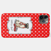 行くぞ！（歩く）パグ犬（淡い子鹿）カワイイ Case-Mate iPhoneケース (裏面(横))