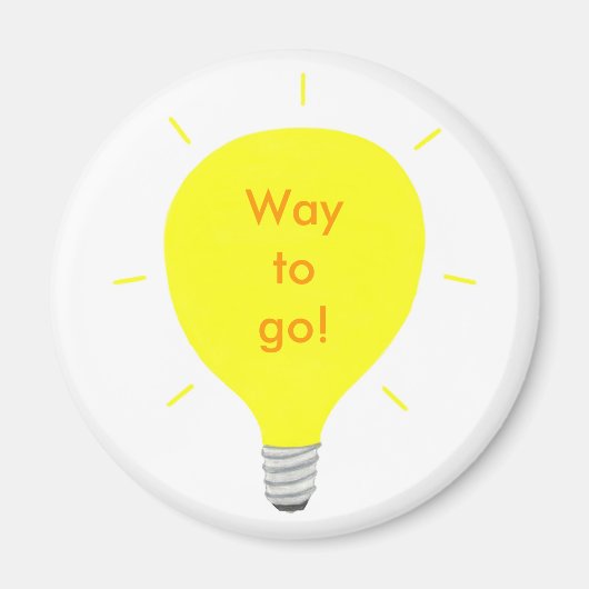 行くぞ！確認前向き電球の磁石 マグネット (正面)