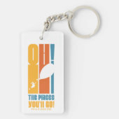 行くぞ!背の高いレトロタイポグラフィ キーホルダー (裏面)