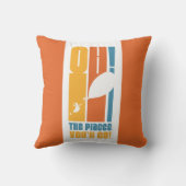 行くぞ！背の高いレトロタイポグラフィ クッション (裏面)