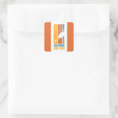 行くぞ!背の高いレトロタイポグラフィ スクエアシール (バッグ)