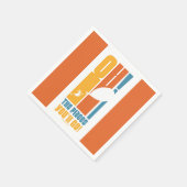 行くぞ！背の高いレトロタイポグラフィ スタンダードカクテルナプキン (角)