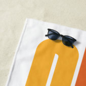 行くぞ！背の高いレトロタイポグラフィ ビーチタオル (インサイチュ)