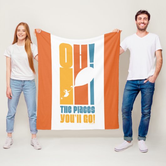 行くぞ!背の高いレトロタイポグラフィ フリースブランケット (インサイチュ)