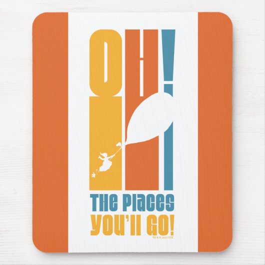 行くぞ！背の高いレトロタイポグラフィ マウスパッド (正面)