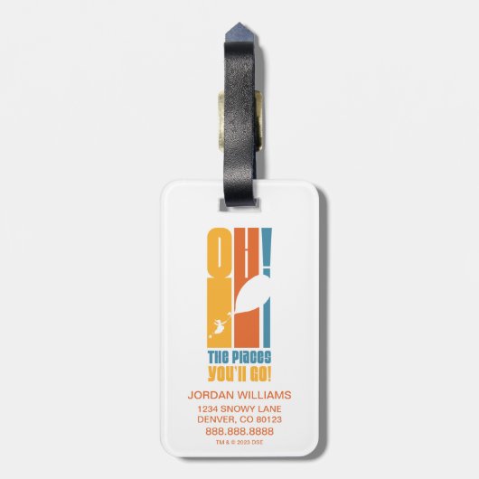 行くぞ!背の高いレトロタイポグラフィ ラゲッジタグ (裏面縦)